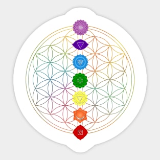 Sacred Flower of Life Chakra Sticker